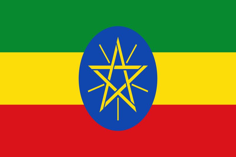 Amharisch lernen Flagge Äthiopien