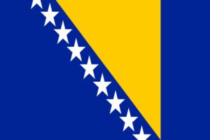 Bosnisch lernen Flagge Bosnien und Herzegowina