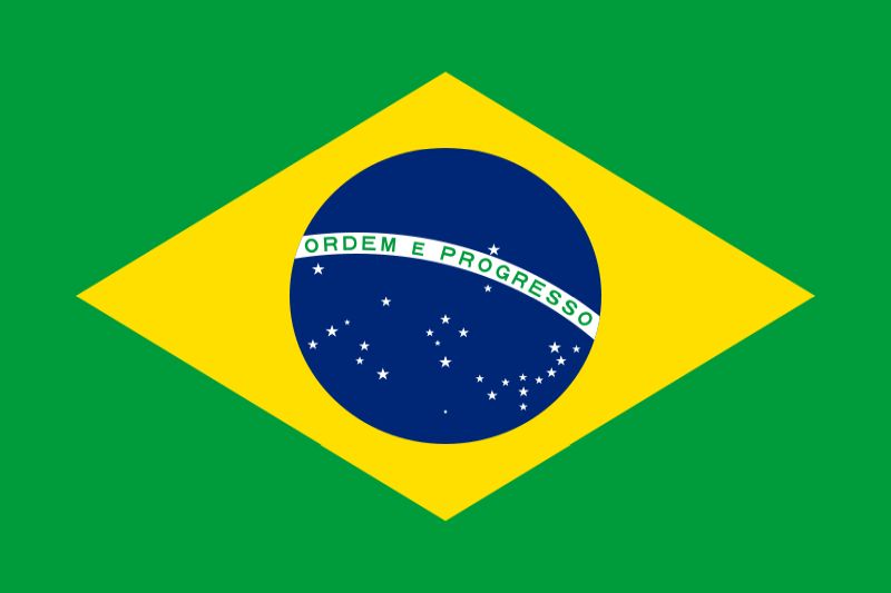 Brasilianisch lernen Flagge Brasilien