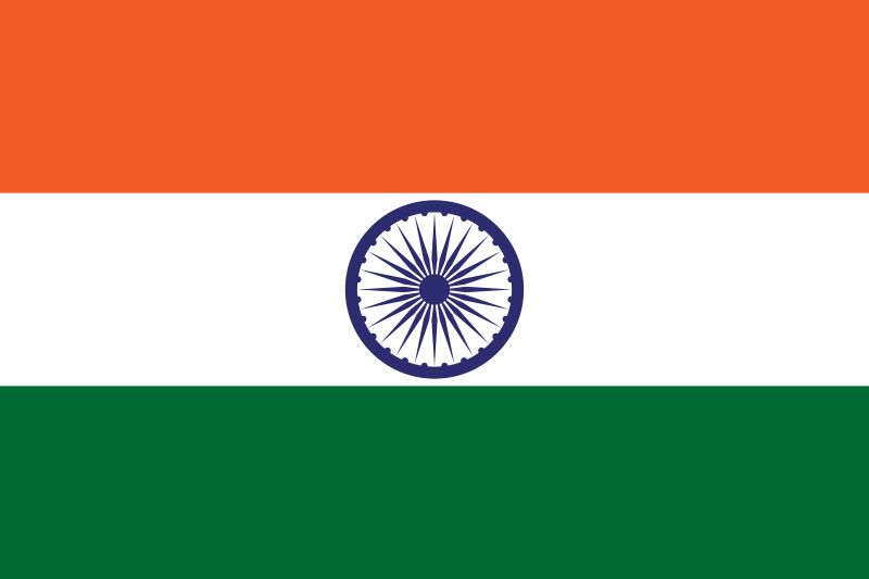 Hindi lernen Flagge Indien