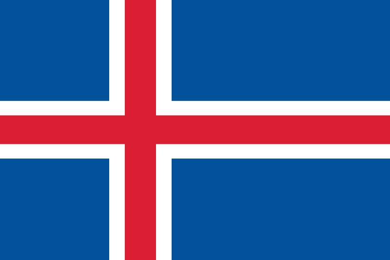 Isländisch lernen Flagge Island