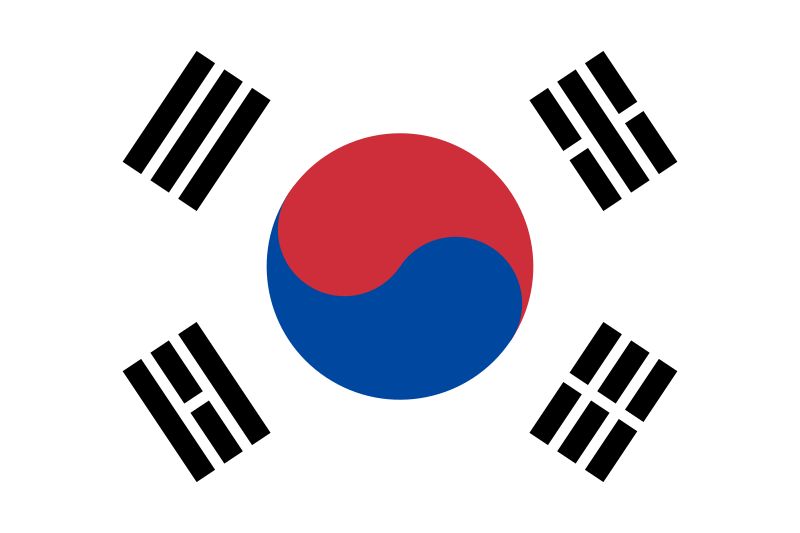 Koreanisch lernen Flagge Südkorea