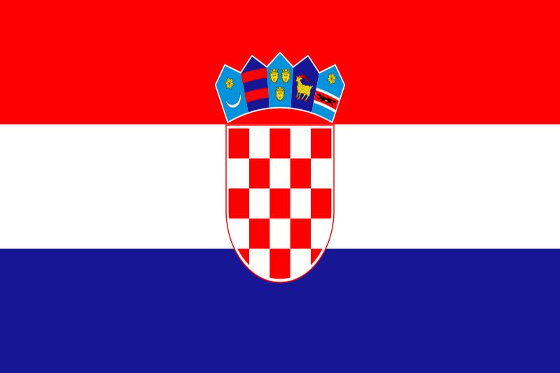 Kroatisch lernen Flagge Kroatien