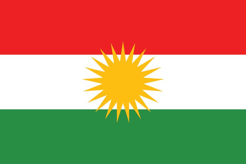 Kurdisch lernen Flagge Kurdistan