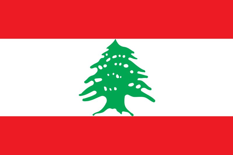 Libanesisch lernen Flagge Libanon