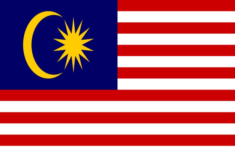 Malaysisch lernen Flagge Malaysia