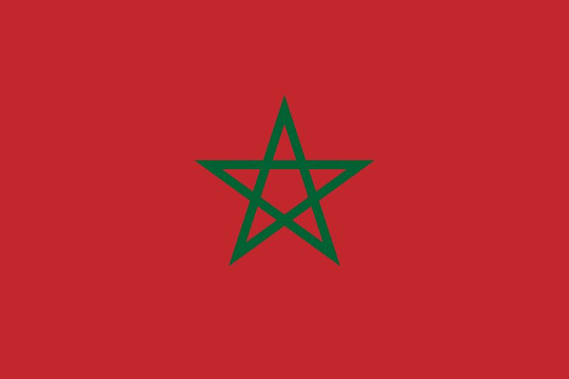 Marokkanisch lernen Flagge Marokko