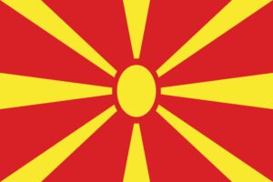 Mazedonisch lernen Flagge Nordmazedonien