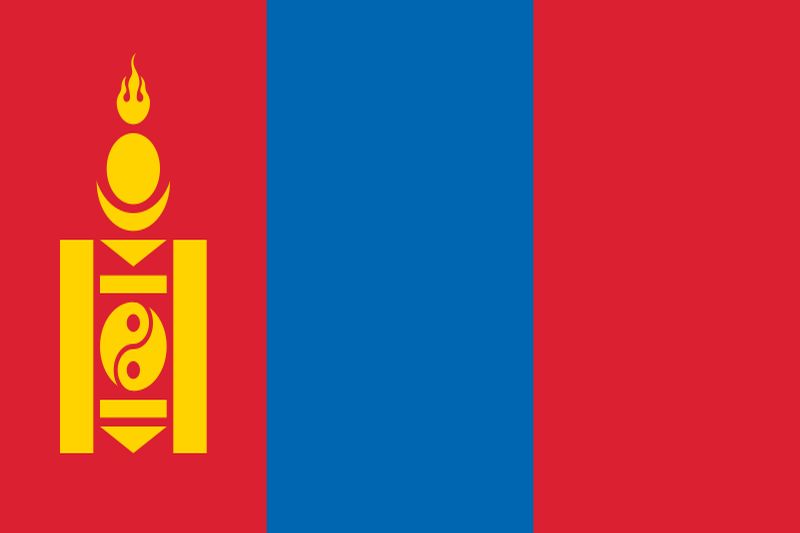 Mongolisch lernen Flagge Mongolei