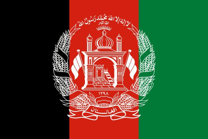 Pashto lernen Flagge Afghanistan