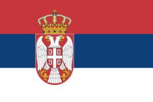 Serbisch lernen Flagge Serbien