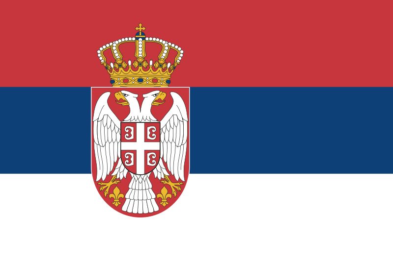 Serbisch lernen Flagge Serbien