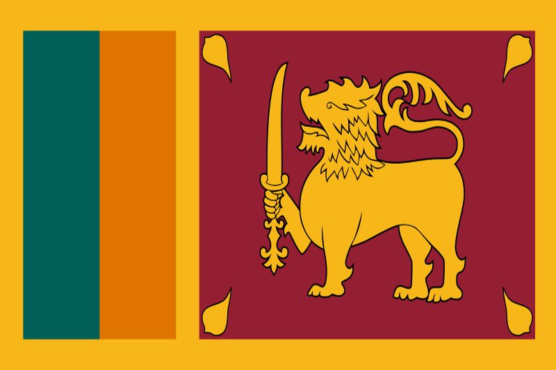 Singhalesisch lernen Flagge Sri Lanka