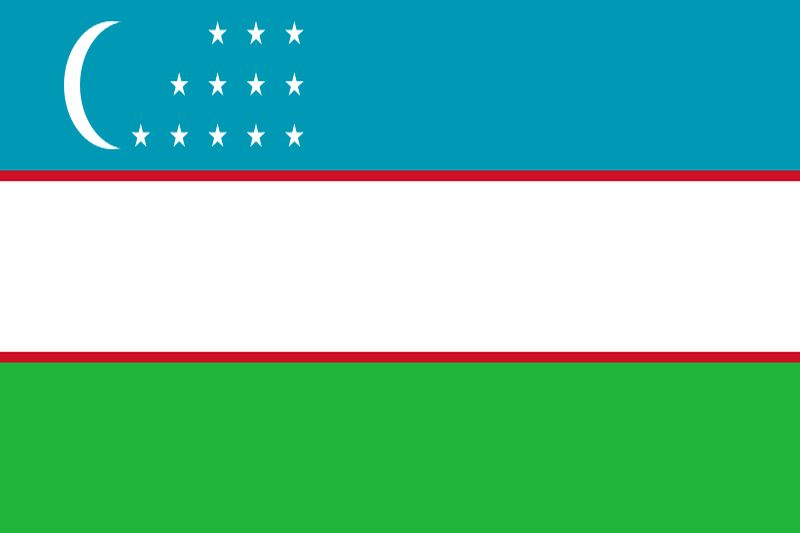 Usbekisch lernen Flagge Usbekistan