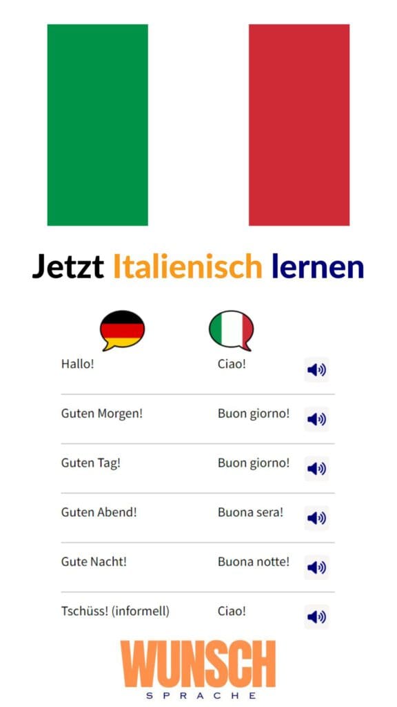 Italienisch lernen wunschsprache.de