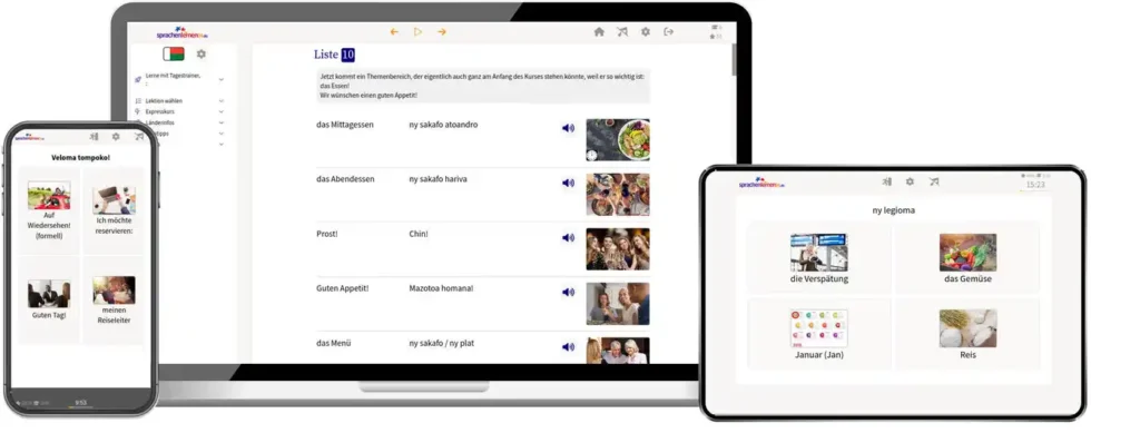 ortsunabhängig auf allen Geräten Madagassisch lernen mit wunschsprache.de