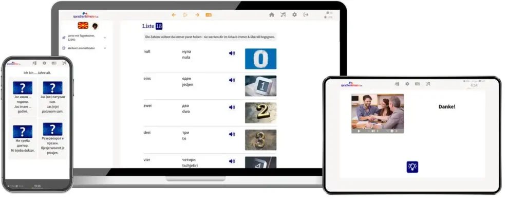ortsunabhängig auf allen Geräten Mazedonisch lernen mit wunschsprache.de
