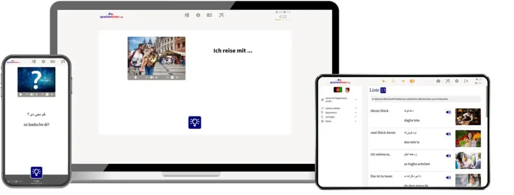 ortsunabhängig auf allen Geräten Pashto lernen mit wunschsprache.de