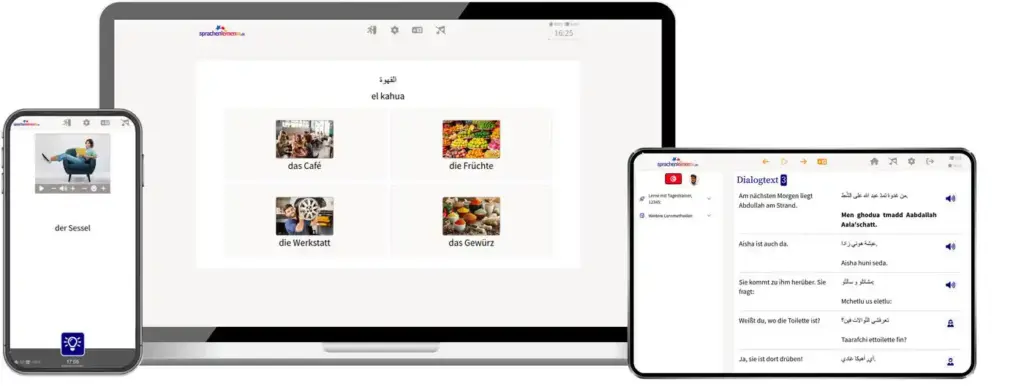 ortsunabhängig auf allen Geräten Tunesisch lernen mit wunschsprache.de