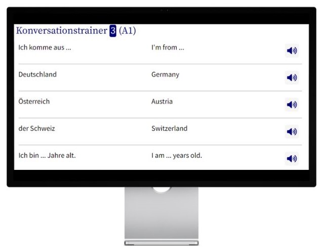 Amerikanisch lernen mit Konversationstrainer auf wunschsprache.de Desktop