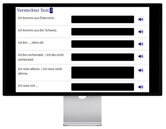 Aserbaidschanisch lernen mit Konversationstrainer auf wunschsprache.de Desktop