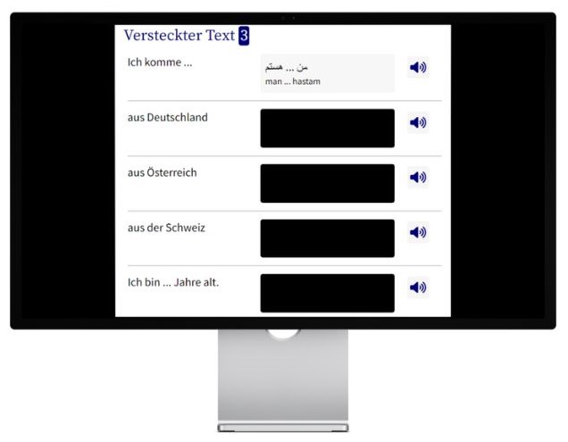 Dari lernen mit Konversationstrainer auf wunschsprache.de Desktop