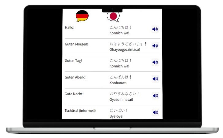 Japanisch lernen wichtigste Vokabeln Laptop