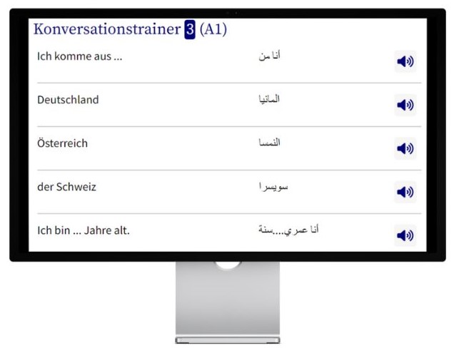 Jordanisch lernen mit Konversationstrainer auf wunschsprache.de Desktop