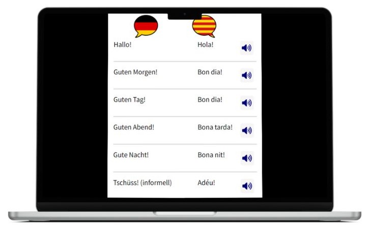 Katalanisch lernen wichtigste Vokabeln Laptop