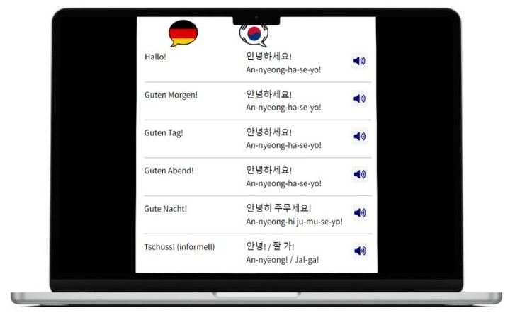 Koreanisch lernen wichtigste Vokabeln Laptop