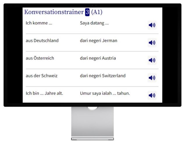 Malaysisch lernen mit Konversationstrainer auf wunschsprache.de Desktop