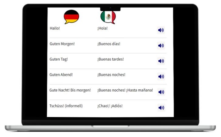 Mexikanisch lernen mit Konversationstrainer auf wunschsprache.de Desktop