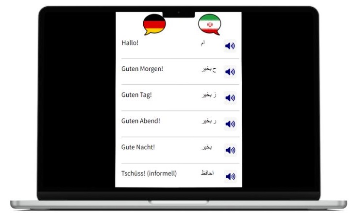 Persisch lernen wichtigste Vokabeln Laptop