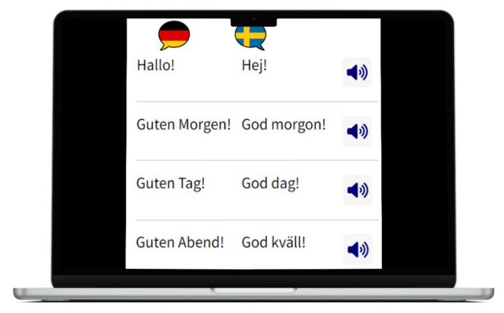 Schwedisch lernen wichtigste Vokabeln Laptop