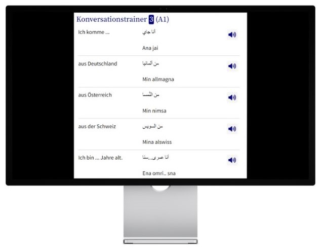 Tunesisch lernen mit Konversationstrainer auf wunschsprache.de Desktop