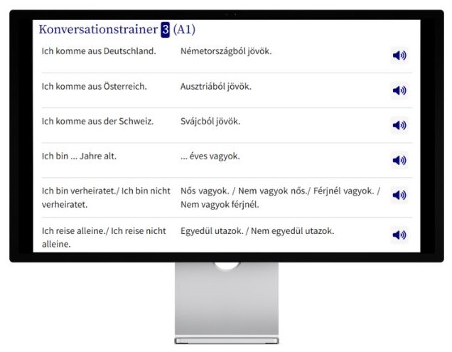 Ungarisch lernen mit Konversationstrainer auf wunschsprache.de Desktop