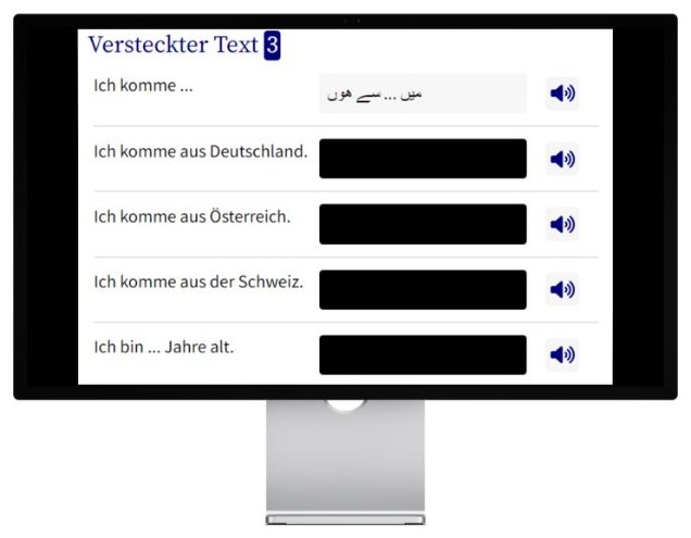 Urdu lernen mit Konversationstrainer auf wunschsprache.de Desktop