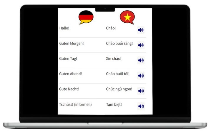 Vietnamesisch lernen wichtigste Vokabeln Laptop