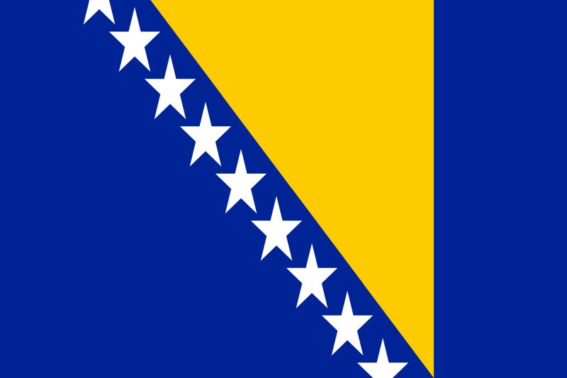 Deutsch lernen auf Bosnisch Flagge Bosnien