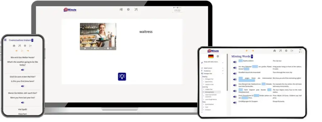 ortsunabhängig auf allen Geräten Deutsch lernen auf Englisch mit wunschsprache.de