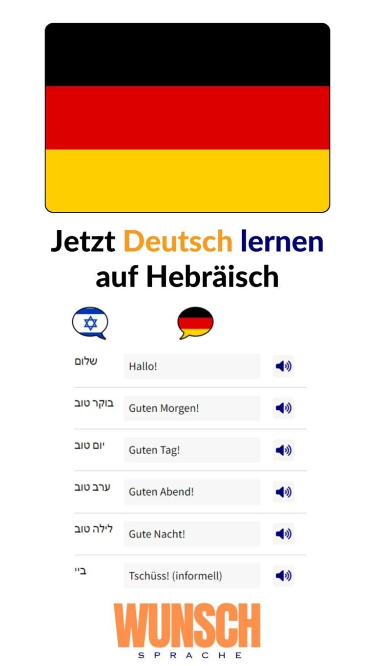 Deutsch lernen auf Hebräisch auf Pinterest merken