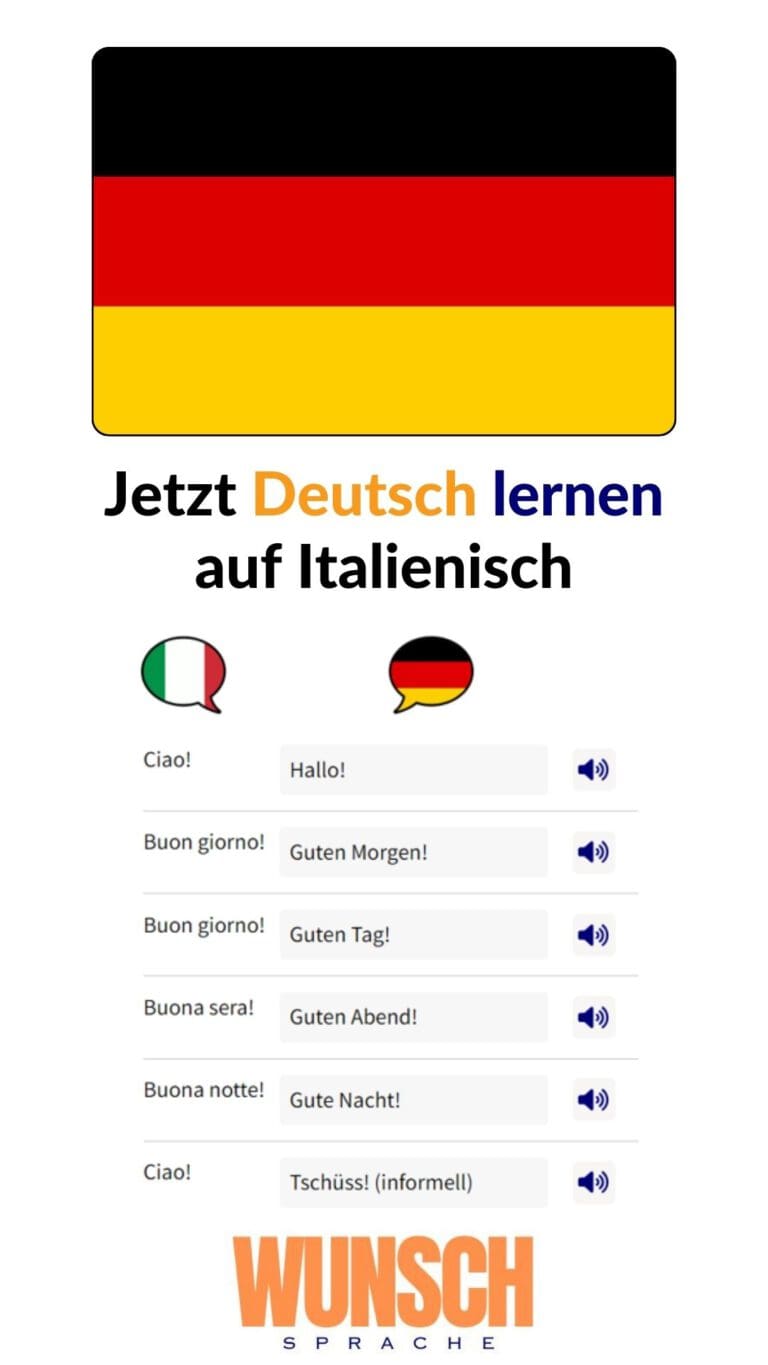 Deutsch lernen auf Italienisch auf Pinterest merken
