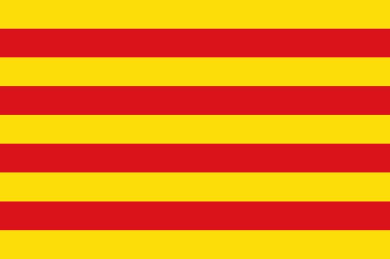 Deutsch lernen auf Katalanisch Flagge Katalonien