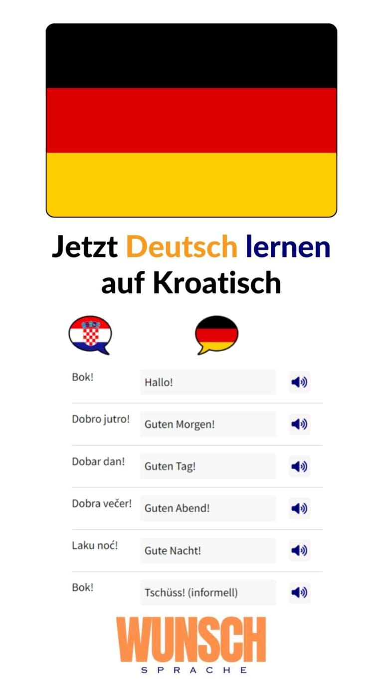 Deutsch lernen auf Kroatisch auf Pinterest merken