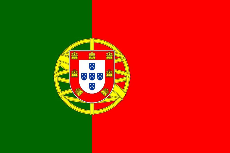 Deutsch lernen auf Portugiesisch Flagge Portugal