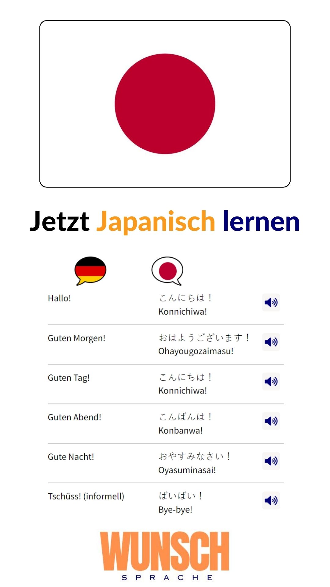 Japanisch lernen wunschsprache.de