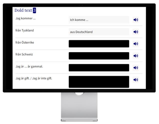 Deutsch lernen auf Schwedisch mit Konversationstrainer auf wunschsprache.de Desktop