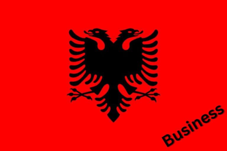 Business Albanisch lernen Flagge Albanien