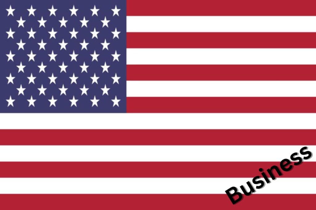 Business Amerikanisch lernen Flagge USA