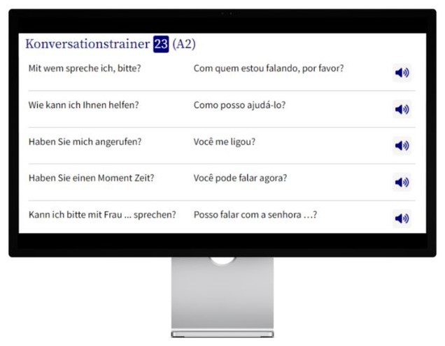 Business Brasilianisch lernen Konversationstrainer Desktop